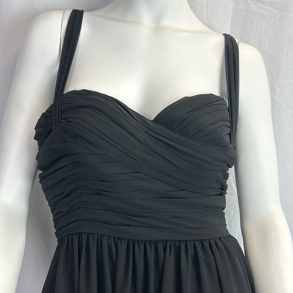 Bill Levkoff Black Bodice Strappy Formal Long Black Sleeveless Gown Size… - Picture 9 of 13